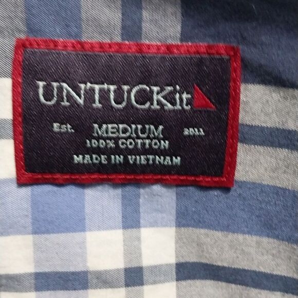 UNTUCKit Blue and White Checkered Shirt - Picture 2 of 5